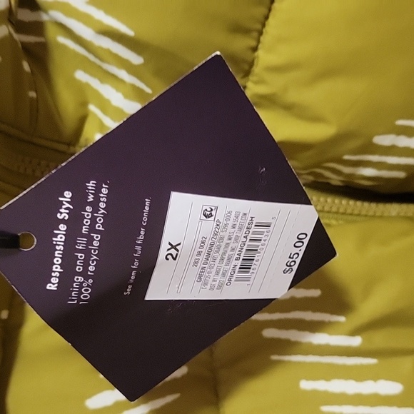 AVA & VIV GREEN DIAMOND LADIES SHORT PUFFER HOODIE JACKET SIZE 2X - Picture 9 of 15